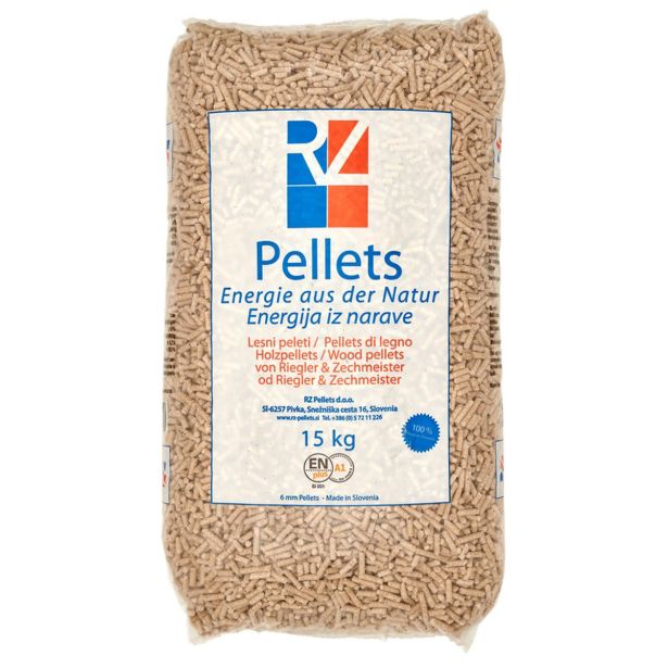 PELETI RZ PELLETS A1, FI 6 MM, SMREKA/JELKA VREČA 15 KG