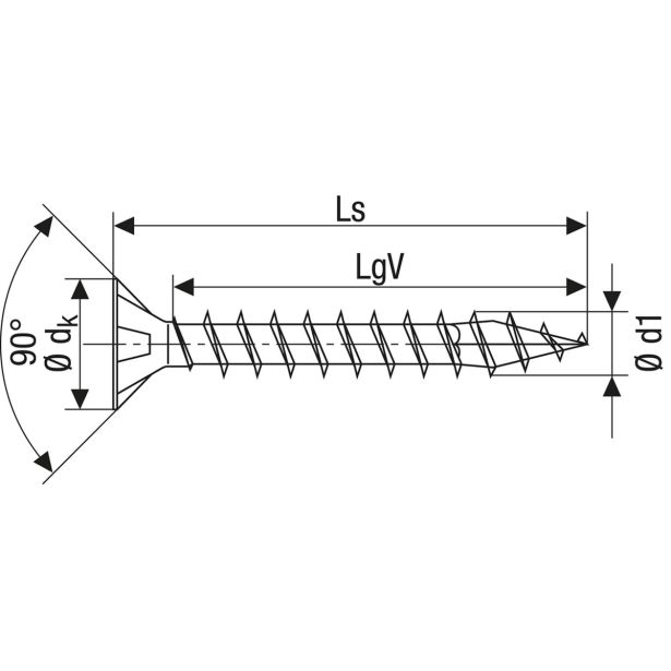 RF UNIVERZALNI VIJAK SPAX A2 TRX 4X25 V ZAVITKU 25 KOS