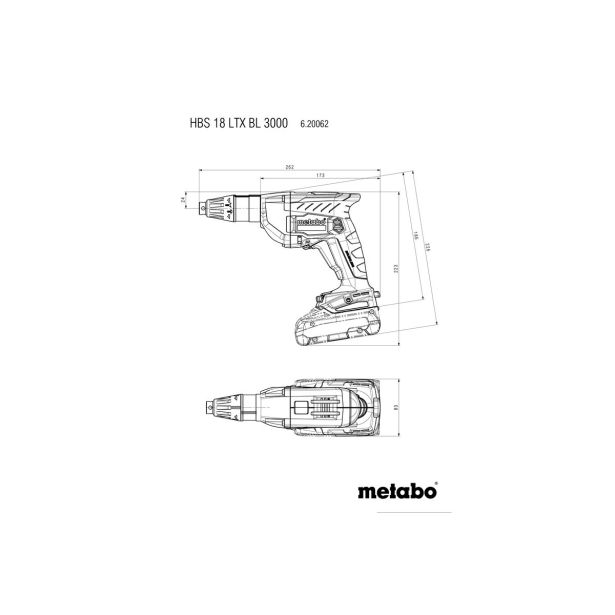 AKU. VIJAČNIK ZA SUHOMON. METABO HBS 18 LTX BL 3000