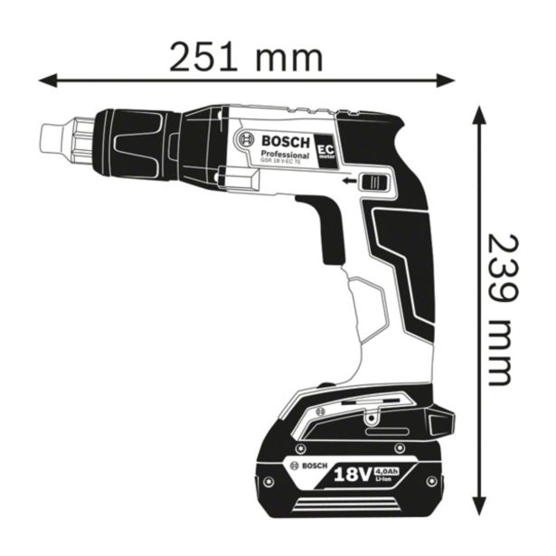 AKUMULATORSKI VIJAČNIK ZA SUHOMONTAŽNO GRADNJO BOSCH GSR 18V-EC TE