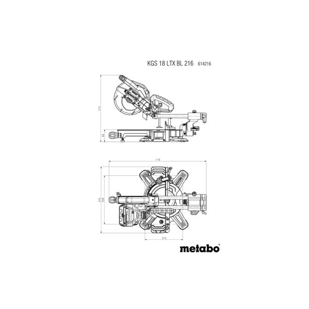 AKUMUL. ZAJERALNA ŽAGA METABO KGS 18 LTX BL 216