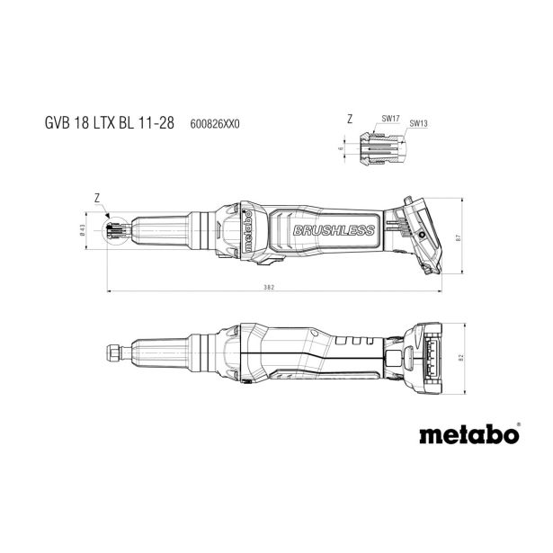 AKUMULAT. PREMI BRUSILNIK METABO GVB 18 LTX BL 11-28