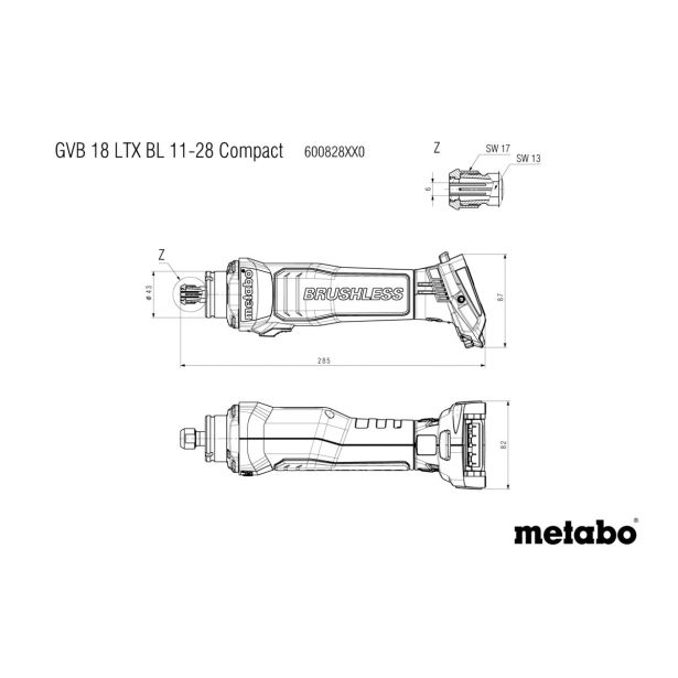 AKUMULAT. PREMI BRUSILNIK METABO GVB 18 LTX BL 11-28 COM.