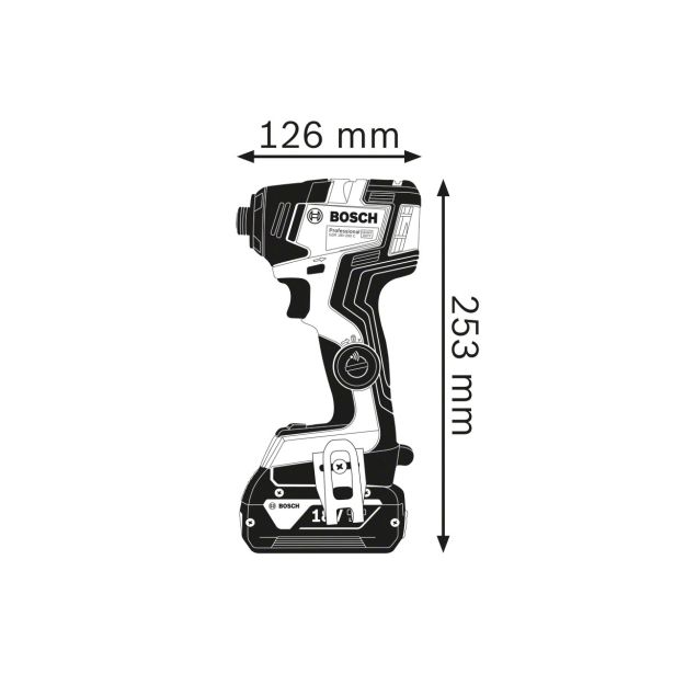 AKUMULATORSKI UDARNI VIJAČNIK 6.35 MM (1/4")  BOSCH GDR 18V-200 C PROFESSIONAL