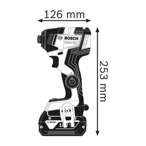 AKUMULAT. UDARNI VIJAČNIK BOSCH PROFESSIONAL GDR 18V-200 C