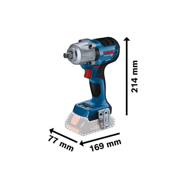 AKUMULATORSKI UDARNI VIJAČNIK 1/2" GDS 18V-450 PC SOLO + L-BOXX