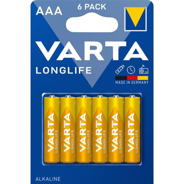 ALKALNI BATERIJSKI VLOŽEK VARTA LR03 LONGLIFE AAA 6/1