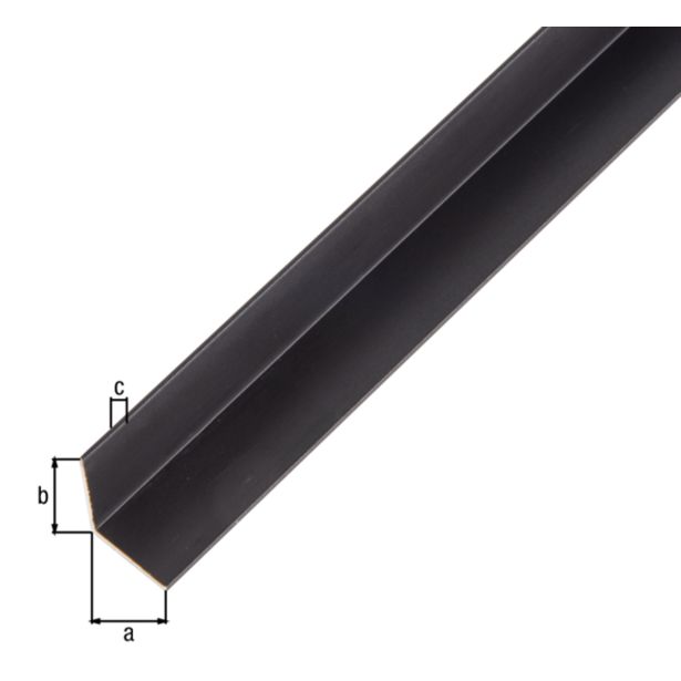 KOTNI PROFIL ALBERTS ALU 15X15X1X1000 MM ČRNO ELOKSIRAN