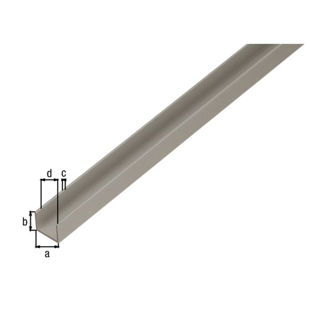 U-PROFIL ALBERTS ALU 15X22X15X1.5X1000 MM SREBRNO ELOKSIRAN