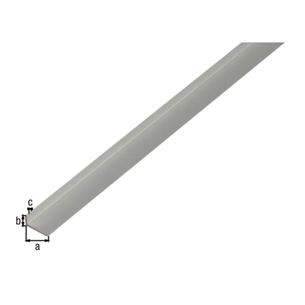 KOTNI PROFIL ALBERTS ALU 19X8X1.6X2000 MM SREBRNO ELOKSIRAN