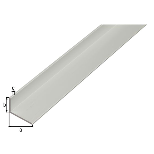 KOTNI PROFIL ALBERTS ALU 25X15X1.5X2600 MM SREBRNO ELOKSIRAN