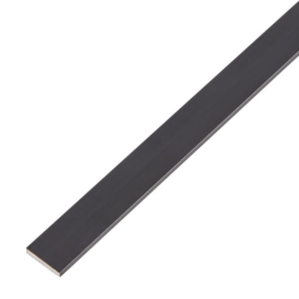 PLOSKA PALICA ALBERTS ALU, 15X2X2000 MM ČRNO ELOKSIRANA