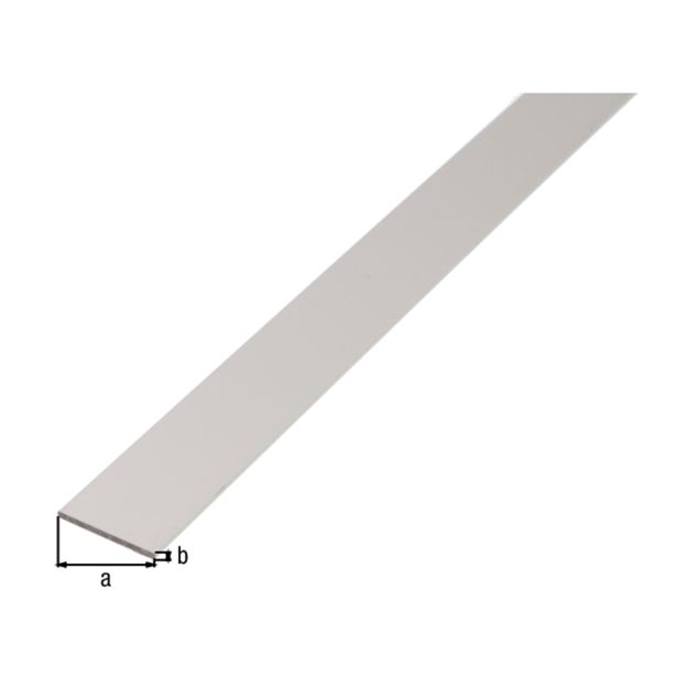 PLOSKA PALICA ALBERTS ALU, 15X2X2600 MM SIVO ELOKSORANA