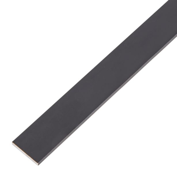PLOSKA PALICA ALBERTS ALU, 20X2X2000 MM ČRNO ELOKSIRANA