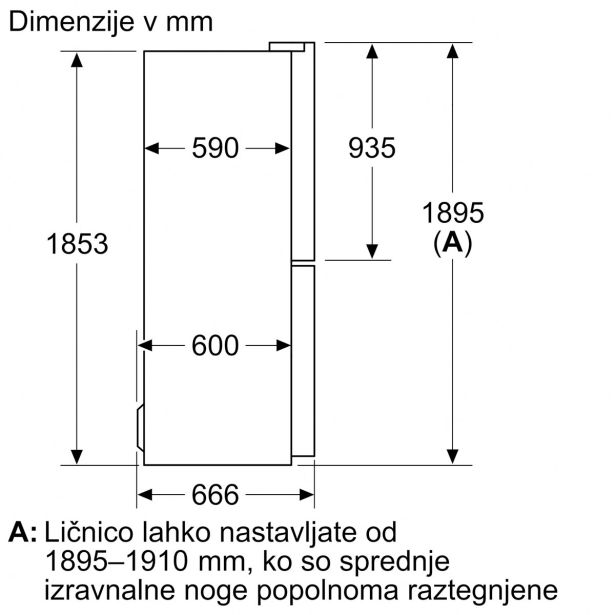 AMERIŠKI HLADILNIK BOSCH KMC85LBEA
