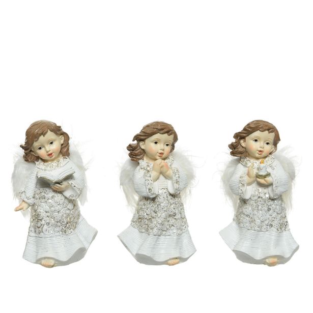 PRAZNIČNA FIGURA ANGEL 12 CM SORT