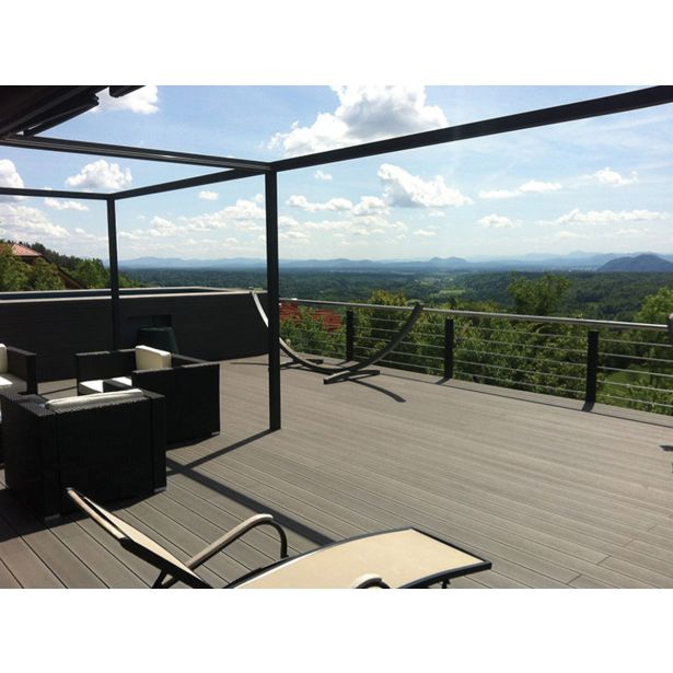 WPC DESKA ZA TERASO BAMBUSWPC ANTRACIT 2200X150X25 MM OZKO/ŠIROKO REBRANA