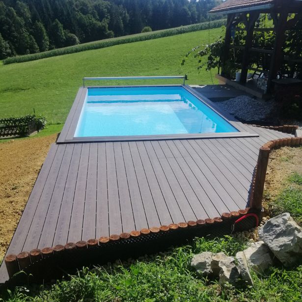 WPC DESKA ZA TERASO BAMBUSWPC ANTRACIT LES 4000X146X22 MM