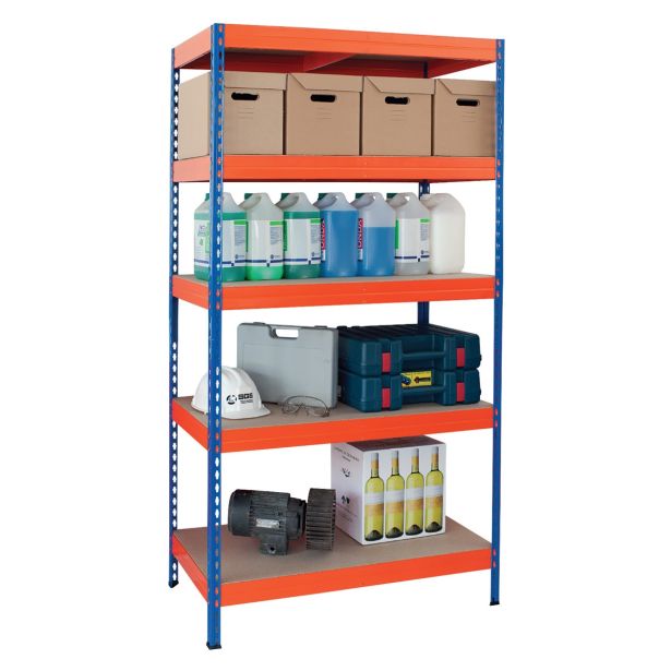 REGAL AR SHELVING 192X100X50 CM, 5 POLIC 300 KG/POLICO, OR/MO