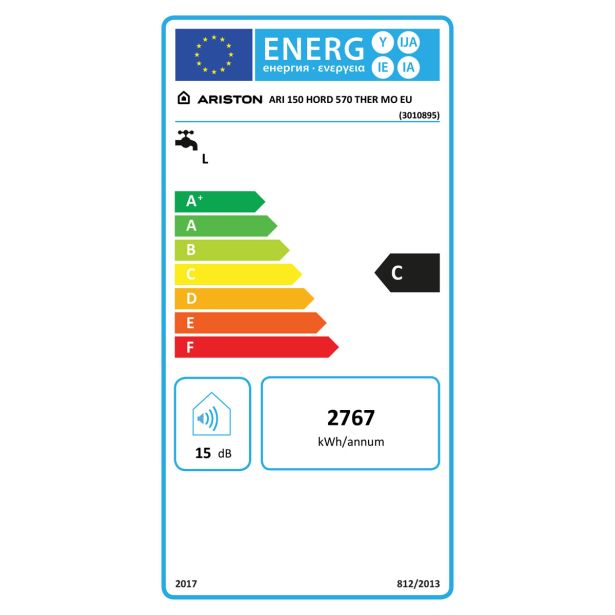 GRELNIK VODE, BOJLER, ELEKTRIČNI  ARISTON ARI 150 H 570 THER MO EU  HORIZONTALEN