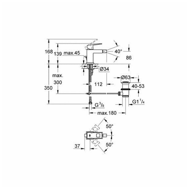 PIPA ZA BIDE GROHE EUROCUBE