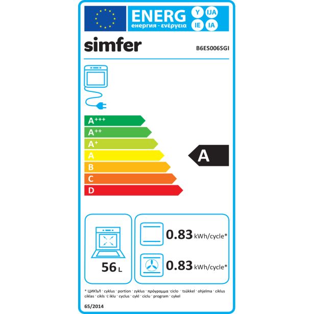 VGRADNA PEČICA SIMFER B6ES006SGI