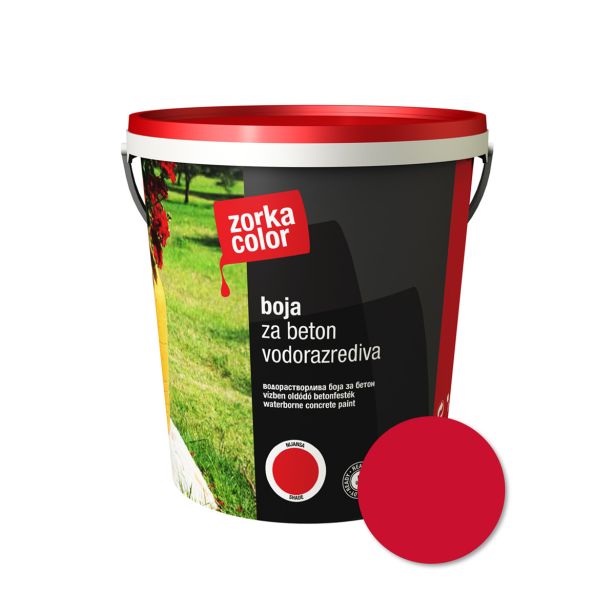 BARVA ZA BETON ZORKA COLOR RDEČA 3721 0.75 L