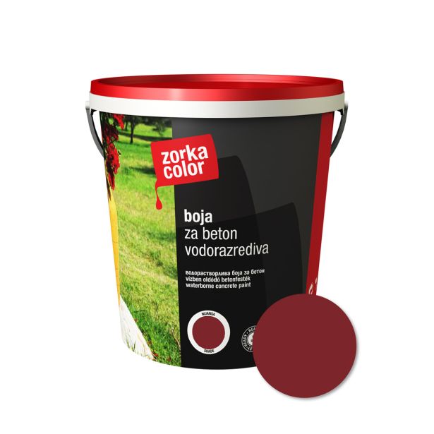 BARVA ZA BETON ZORKA COLOR OKSIDNO RDEČA 3723 0.75 L