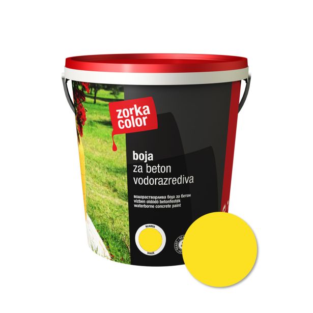 BARVA ZA BETON ZORKA COLOR RUMENA RAL 1021 0.75 L