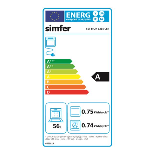 VGRADNA PEČICA + PLOŠČA SIMFER BIOH32B5CER