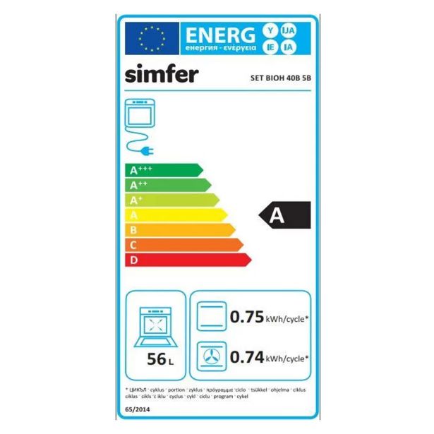 VGRADNA PEČICA + PLOŠČA SIMFER BIOH40B5B