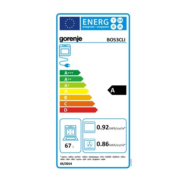 VGRADNA PEČICA GORENJE BO 53 CLI