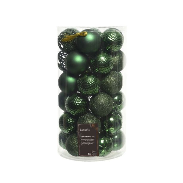 BUNKA IZ UMETNE MASE DECORIS 6 CM, TEMNO ZELENA, MIX 37/1