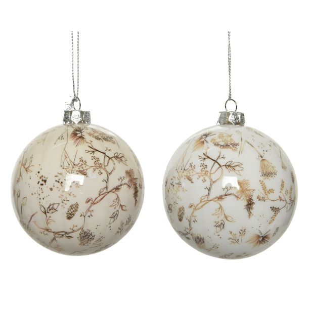 BUNKA IZ UMETNE MASE DECORIS BELA Z DEKORJEM FI 8 CM SORT