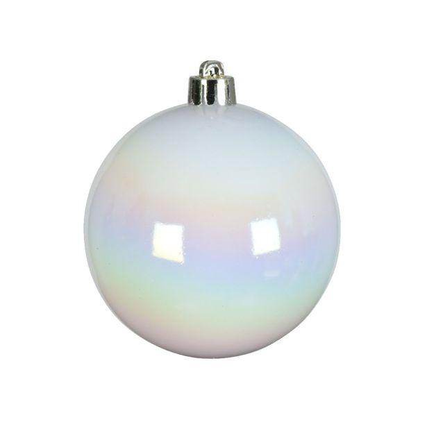 BUNKA IZ UMETNE MASE DECORIS BELE BARVE SIJOČA 16/1 FI 4 CM