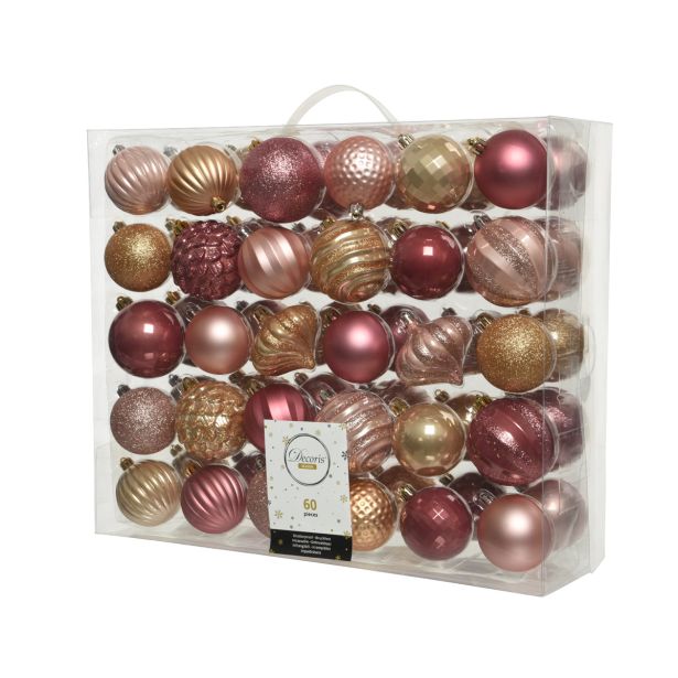 BUNKA IZ UMETNE MASE DECORIS ROZA MIX 60/1 FI 7 CM