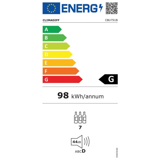 VGRADNA HLADILNA VITRINA CLIMADIFF CBU7S1B