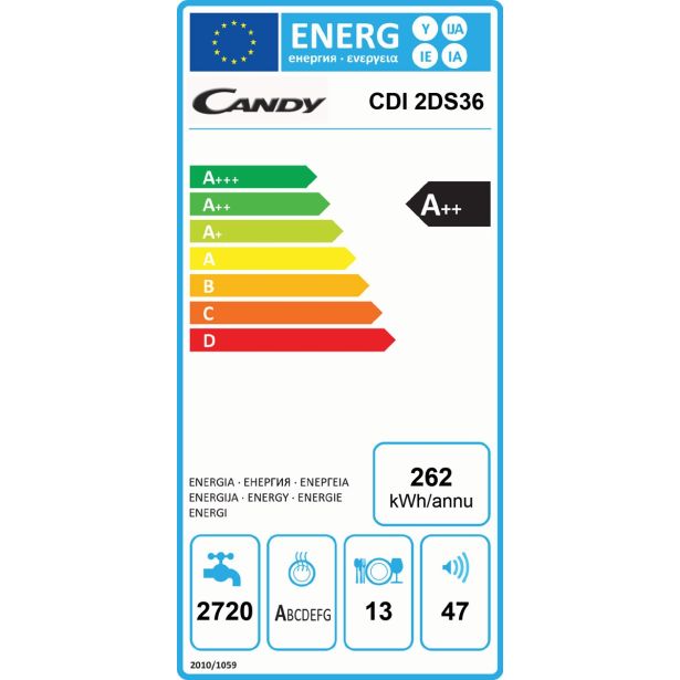 VGRADNI POMIVALNI STROJ CANDY CDI 2DS36