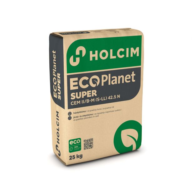 CEMENT HOLCIM ECOPLANET SUPER 42.5N 25 KG 64 VREČ/PALETA