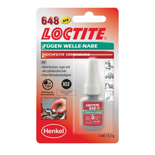 CILINDRIČNO LEPLJENJE HENKEL ACM LOCTITE 648 BC 5ML EN/DE 5 ML