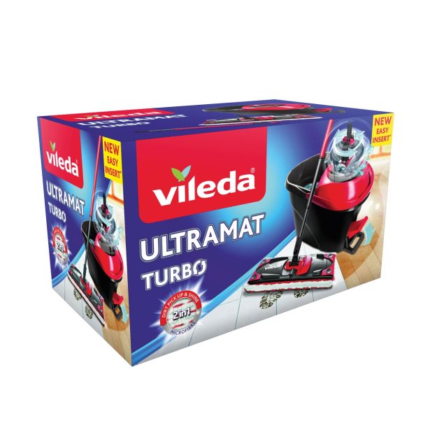 PRIPOMOČEK ZA ČIŠČ. TAL VILEDA ULTRAMAT KOMPLET TURBO WRING Z DRŽALOM+VEDRO ZA