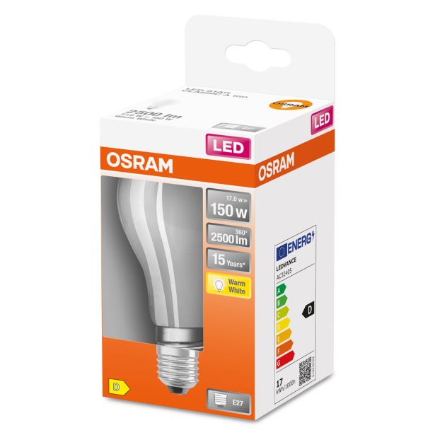 LED ŽARNICA E27 OSRAM CLA150 17W/827, MAT STAR, MAT