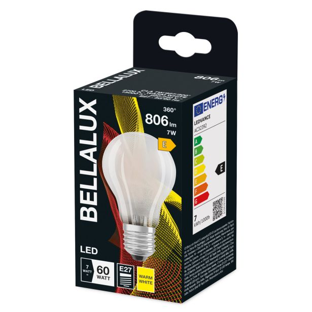 LED ŽARNICA E27 BELLALUX CLA60 6.5W/827, MAT RETRO