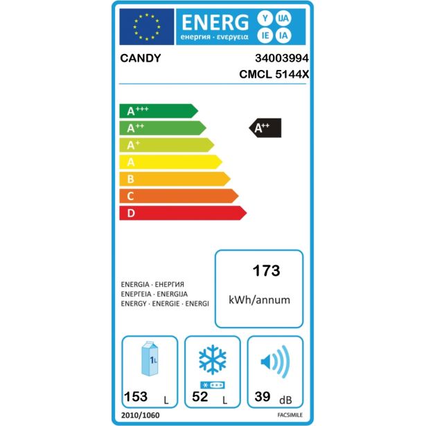 HLADILNIK IN ZAMRZOVALNIK CANDY CMCL 5142 W