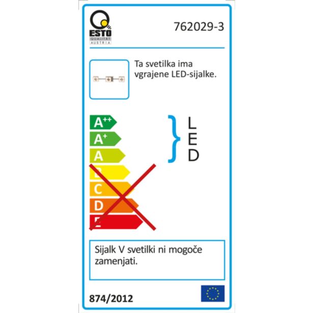 DEKORATIVNI LED REFLEKTOR ESTO CORSO 3X6W S KRISTLNIM EFEKTOM