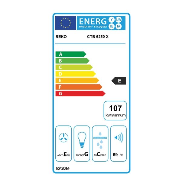 IZVLEČNA KUHINJSKA NAPA BEKO CTB6250X