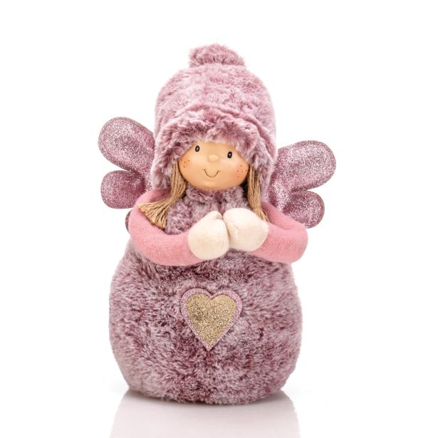 PRAZNIČNA FIGURA GLOSSTYLE DEKLICA 30 CM SORT LILA/ROZA