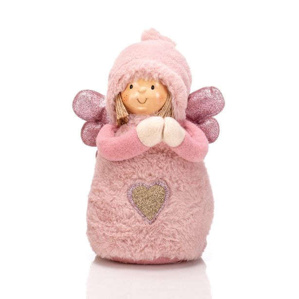 PRAZNIČNA FIGURA GLOSSTYLE DEKLICA 30 CM SORT LILA/ROZA