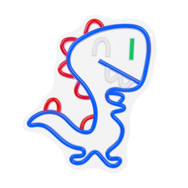 DEKORAT. STENSKA SVETILKA FOREVER NEON LED BABY DINO