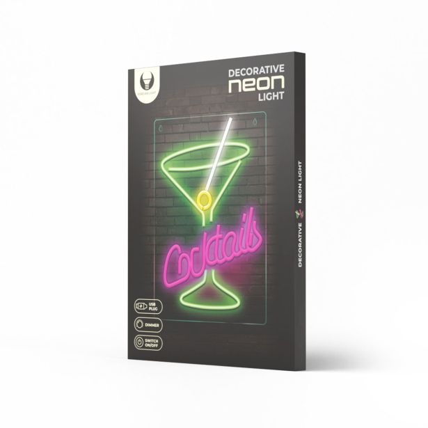 DEKORAT. STENSKA SVETILKA FOREVER NEON LED COCKTAILS